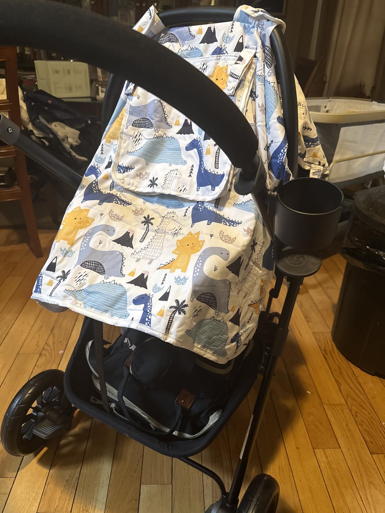 Baby Car Seat Cover, Mink Warm Infant Car Seat Cover for Girls Boys, Universal Carseat Cover with Mesh Peep Window & Sun Shade, Baby Carrier Canopy Cover for Winter Autumn customer photo 1