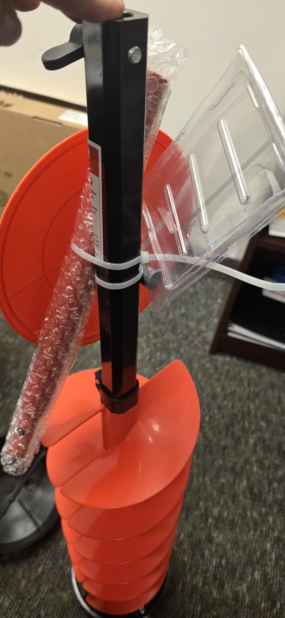 VEVOR Ice Auger Drill Bit, 8in Diameter 41in Length, Cordless Nylon Ice Fishing Augers with Extra 13.4in Extension Rod, Drill Adapter, Top Plate and Blade Guard customer photo 2