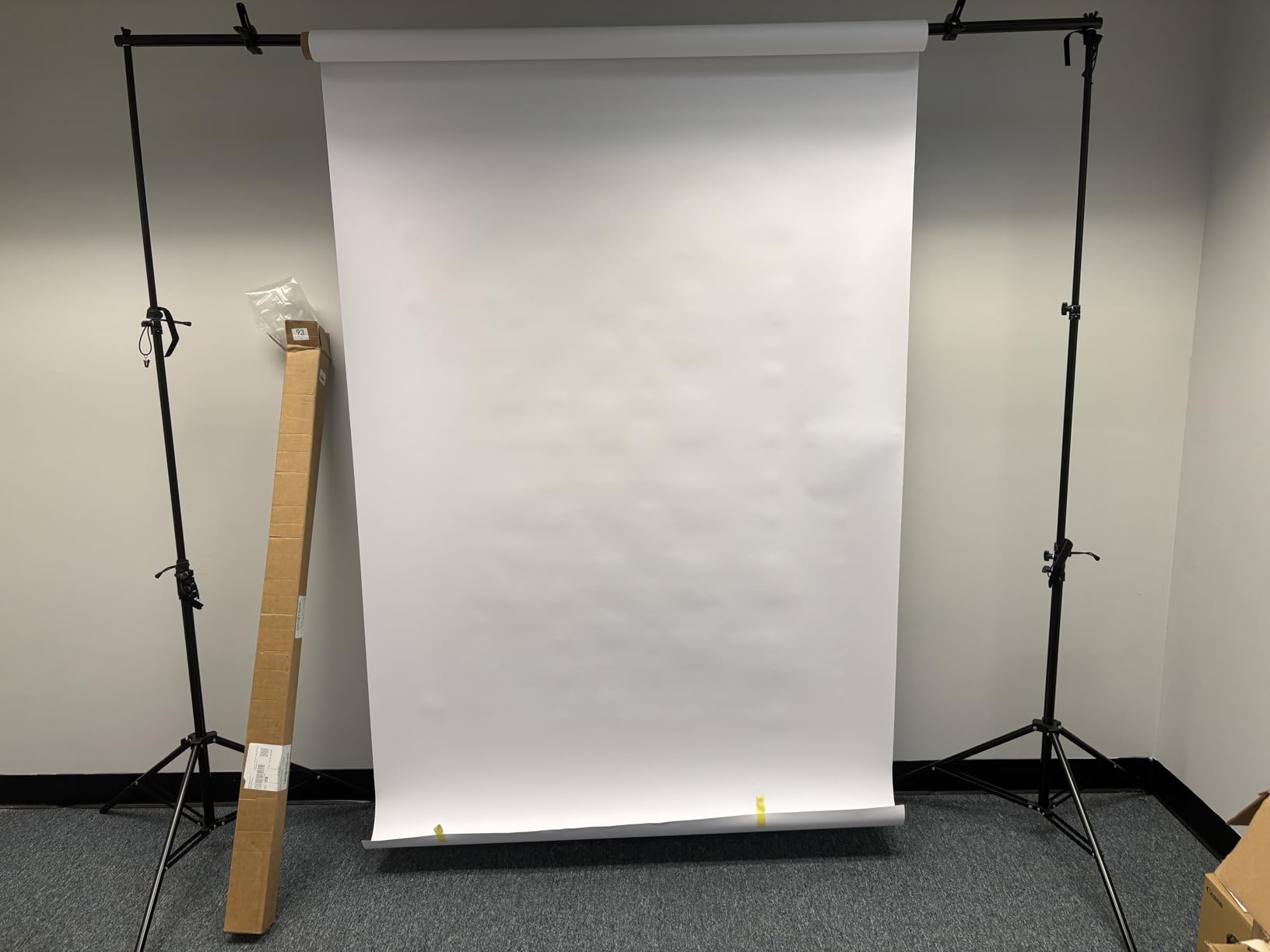 YSKE-Seamless White Paper Backdrop Roll for Photography, Photo Background, and Photoshoot Cover–Roll of Paper with Backdrop Cover for Background Stand,Thick Anti-Wrinkle Matte.(92''x36'Arctic White) customer photo 1