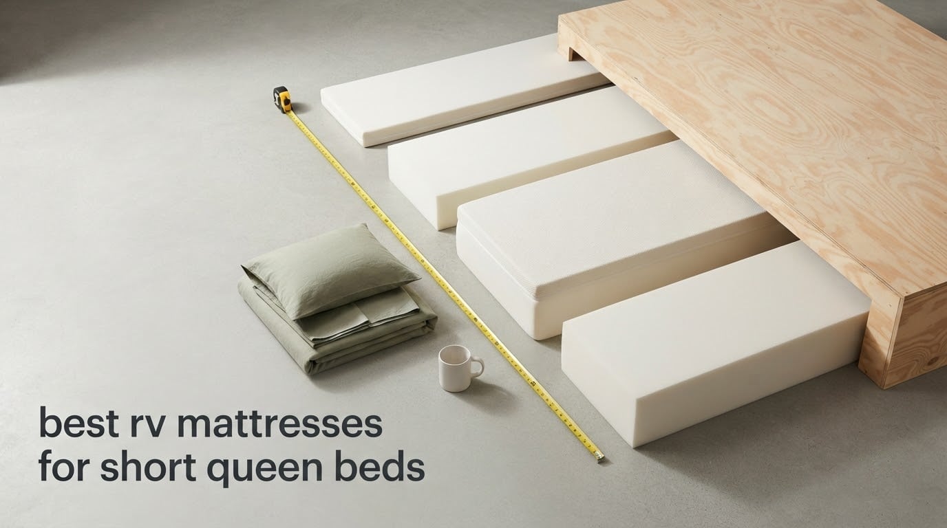best rv mattresses for short queen beds