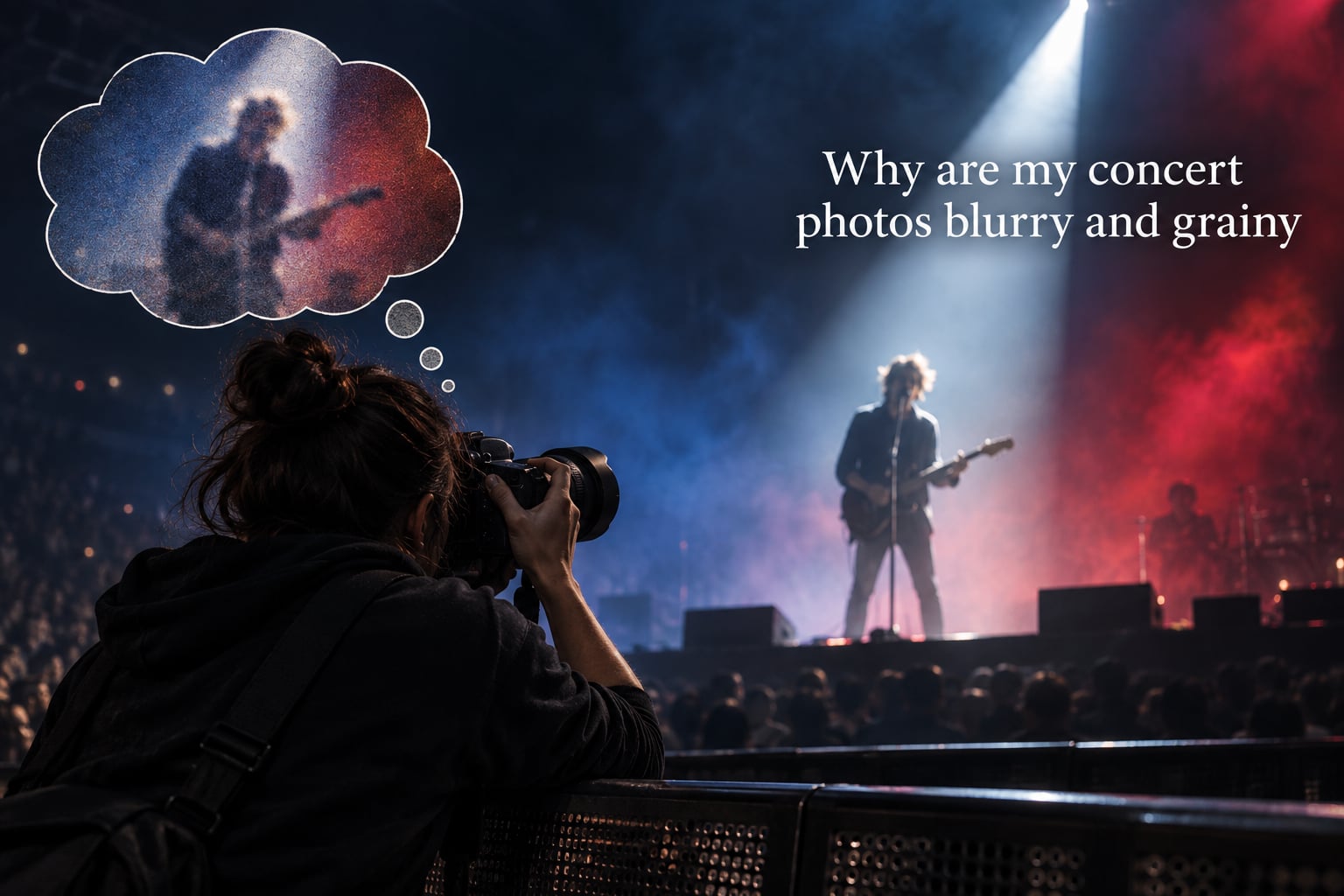 Why are my concert photos blurry and grainy