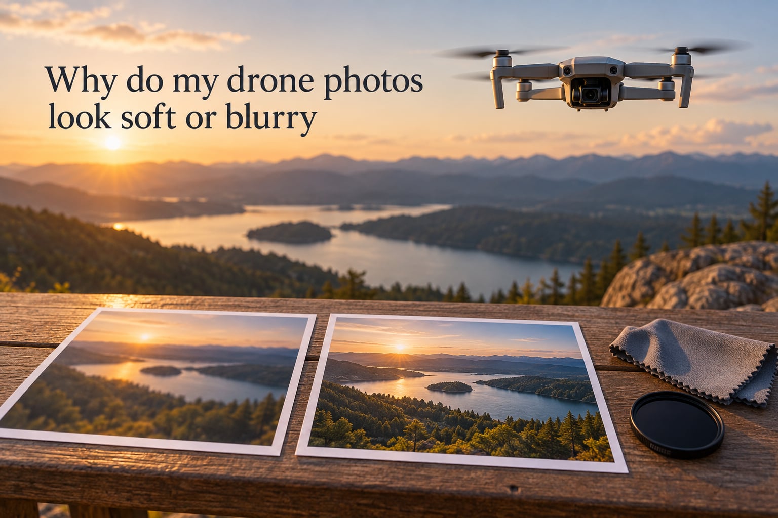 Why do my drone photos look soft or blurry