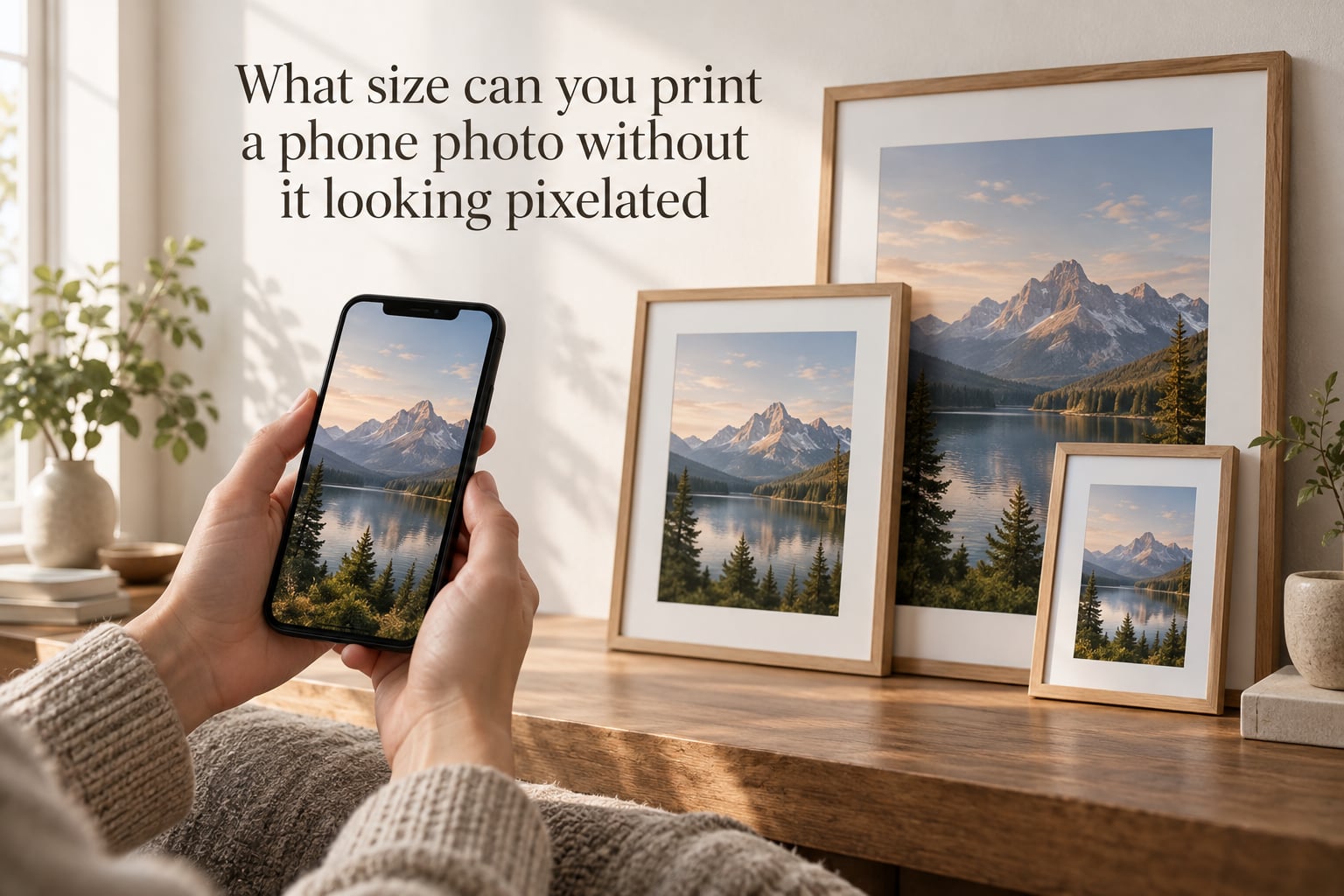 What size can you print a phone photo without it looking pixelated