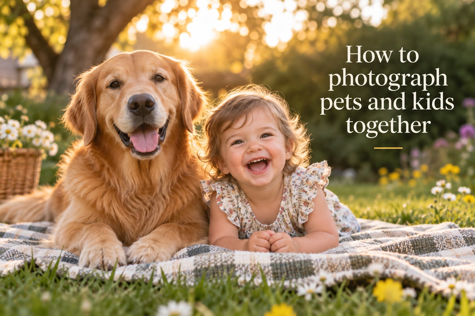 How to photograph pets and kids together