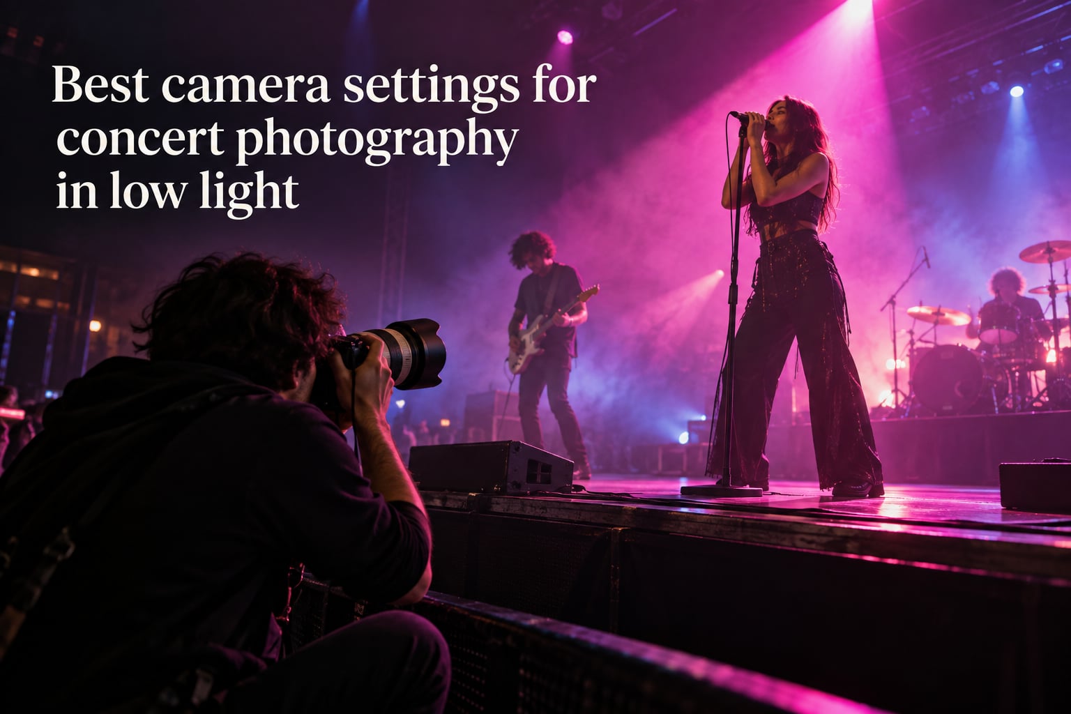 Best camera settings for concert photography in low light