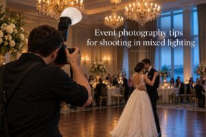 Event photography tips for shooting in mixed lighting