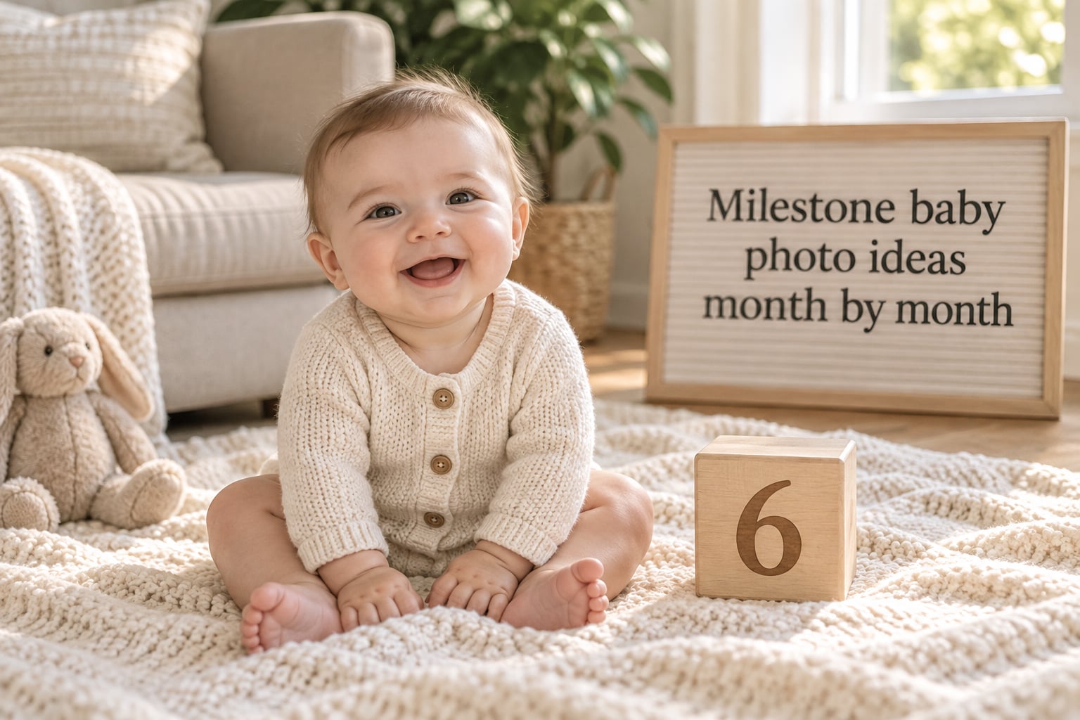 Milestone baby photo ideas month by month