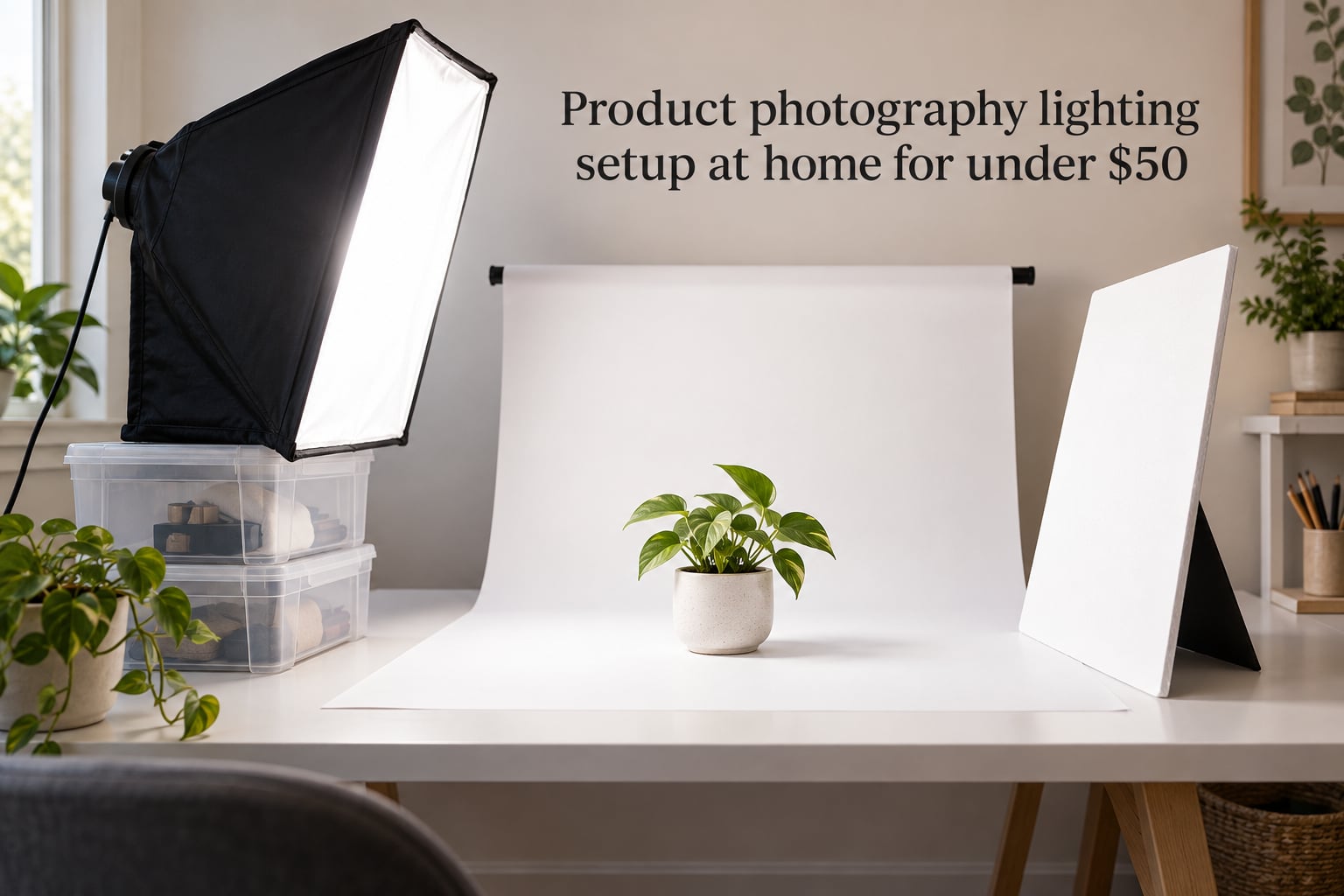 Product photography lighting setup at home for under $50