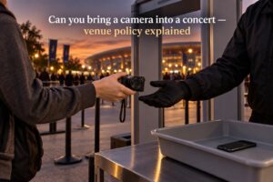 Can you bring a camera into a concert — venue policy explained