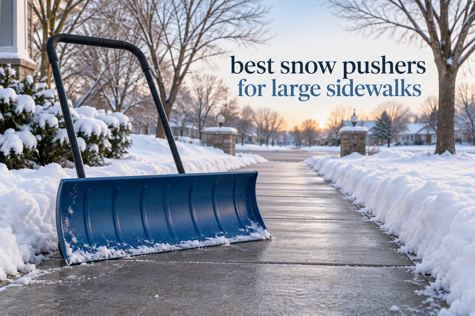 best snow pushers for large sidewalks