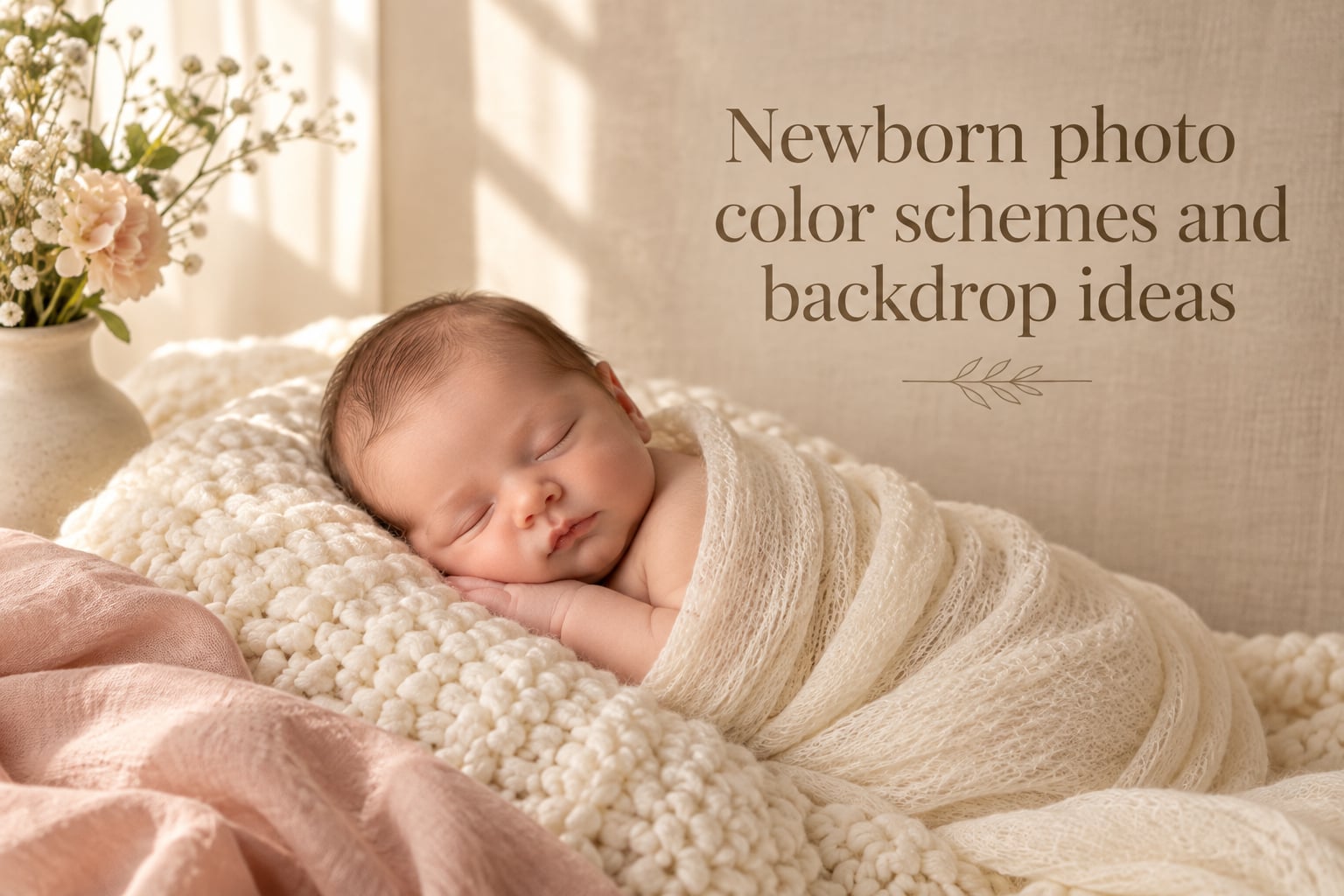 Newborn photo color schemes and backdrop ideas
