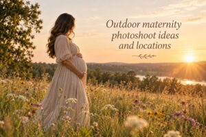 Outdoor maternity photoshoot ideas and locations
