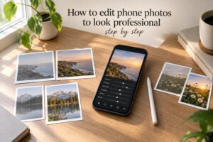 How to edit phone photos to look professional step by step