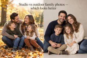 Studio vs outdoor family photos — which looks better