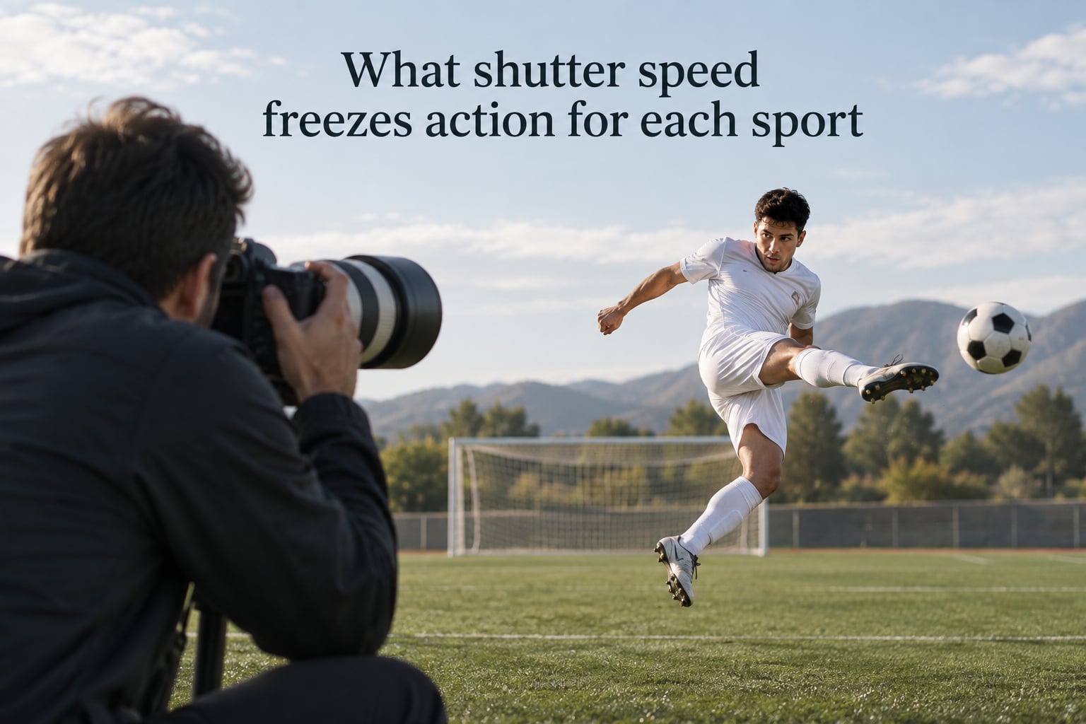 What shutter speed freezes action for each sport