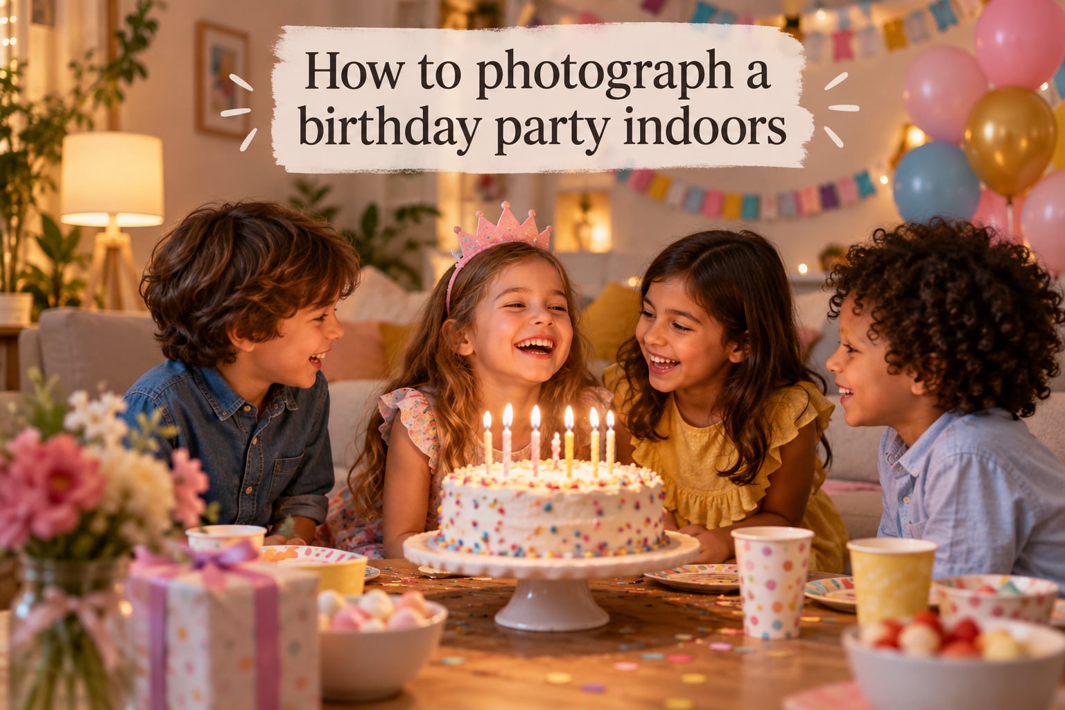 How to photograph a birthday party indoors