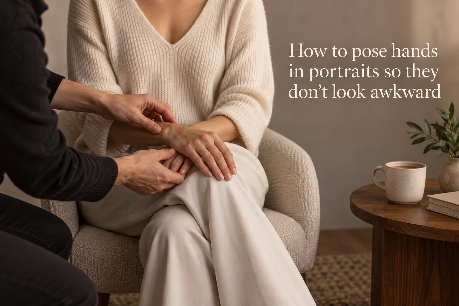 How to pose hands in portraits so they don't look awkward
