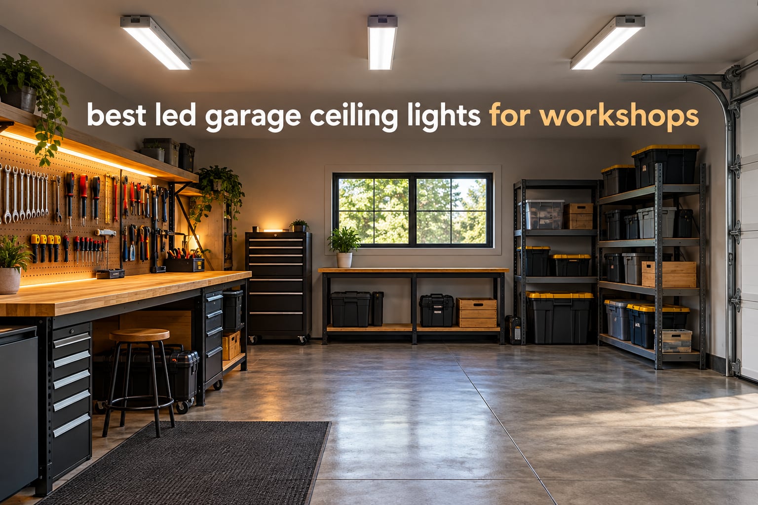 best led garage ceiling lights for workshops